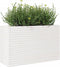 vidaXL - Plantenbak - 110x40x68,5 - cm - massief - grenenhout - wit
