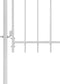 vidaXL - Poort - 1x1,75 - m - staal - wit