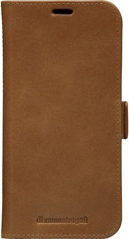 Dbramante1928 iPhone 12/12 Pro - Flip cover - Magneetsluiting en ruimte voor pasjes - Cognac
