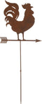 J-Line decoratie Tuin Windwijzer - ijzer - roest - 4 stuks