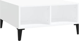 vidaXL - Salontafel - 60x60x30 - cm - bewerkt - hout - wit