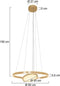 Steinhauer Ringlux 3514GO - Hanglamp - Hoogte instelbaar dimfunctie - Goud 60cm