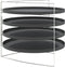vidaXL - Pizzapannen - 4 - st - met - rek - Ø - 28 - cm - staal