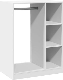 vidaXL - Kledingkast - 77x48x102 - cm - bewerkt - hout - wit