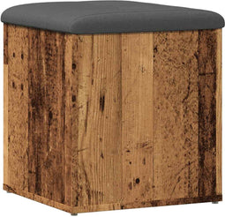 vidaXL - Opbergbank - 42x42x45 - cm - bewerkt - hout - oud - houtkleurig