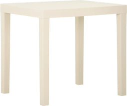 vidaXL - Tuintafel - 79x65x72 - cm - kunststof - wit