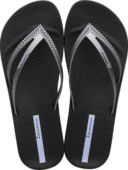 Ipanema Bossa Anatomic Soft Slippers Dames - Black/Silver - Maat 39/40
