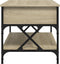 vidaXL - Salontafel - 100x50x50 - cm - bewerkt - hout - en - metaal - sonoma - eiken