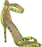 GUESS Kahlua2 - Dames Sandalen met Hak - Neongele Slangenprint - Geel - Maat 36