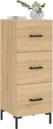 vidaXL - Dressoir - 34,5x34x90 - cm - bewerkt - hout - sonoma - eiken