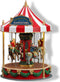 Lemax - 'Christmas Cheer Carousel' - Verlichte attractie met animatie & muziek/geluid - Exclusief adapter (werkt ook op batterijen)