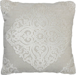 J-Line kussen Vende - polyester - wit