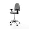 Piqueras y Crespo B2D05RN - Bureaustoel - Hoogteverstelbaar met armleuning - Lichtgrijs
