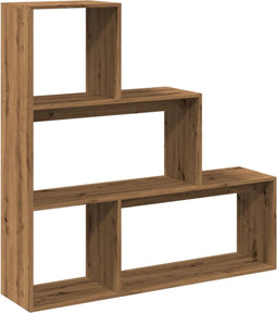 vidaXL - Kamerscherm - / - boekenkast - 123x29x123 - cm - hout - artisanaal - eiken