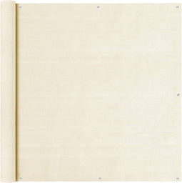 vidaXL - Balkonscherm - 120x300 - cm - HDPE - crèmekleurig