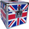 Union Flag LP Koffer - Aluminium DJ Case voor 70-100 Platen - Afsluitbaar - Blauw Rood