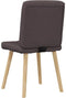 vidaXL - Eetkamerstoelen - 2 - st - stof - donkerbruin