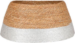 House of Seasons Kerstboomrok - H26 x Ø58 cm - Zeegras - Zilver