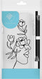 iMoshion Hoesje Geschikt voor Samsung Galaxy A52 (4G) / A52s / A52 (5G) Hoesje Met Koord - iMoshion Design Hoesje met Koord - Zwart / Transparant / Woman Flower