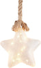 Luca Lighting Ster aan Touw Kerstverlichting met 15 LED Lampjes - H100 x Ø20 cm - Frosted White