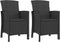 vidaXL - Tuinstoelen - 2 - st - met - kussens - polypropeen - rattan - grafietkleurig