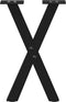 vidaXL - Salontafelpoten - 2 - st - X-vormig - 28x(42-43) - cm - staal - zwart