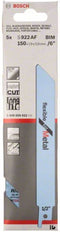 Bosch S 922 AF - Reciprozaagblad - Flexible for Metal - 150 mm (1 stuk)