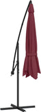 vidaXL - Zweefparasol - met - aluminium - paal - 350 - cm - bordeauxrood