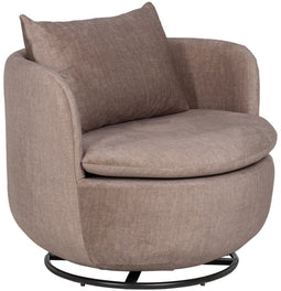 Leunstoel Taupe Hout Ijzer 84 x 74 x 66 cm