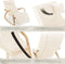 tectake® Schommelstoel - Relaxstoel met kussen - 5-voudig verstelbare voetsteun - Beige