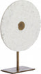 Light & Living Deco Beeld Yvo - Steen/Metaal - Wit/Goud - 25x35x10 cm (BxHxD)