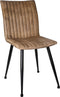 PTMD Gregor Eetkamerstoelen - 48x48x88 cm - Leer - Bruin - Set van 2