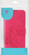 iMoshion Hoesje Geschikt voor Samsung Galaxy A22 (5G) Hoesje Met Pasjeshouder - iMoshion Klavertje Bloemen Bookcase - Fuchsia