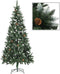 vidaXL - Kunstkerstboom - met - verlichting - kerstballen - dennenappels - 210 - cm