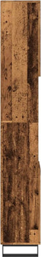 vidaXL - Badkamerkast - 30x30x190 - cm - bewerkt - hout - oud - houtkleurig