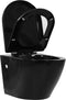 vidaXL - Hangend - toilet - met - verborgen - stortbak - keramiek - zwart