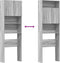 vidaXL - Wasmachinekast - 64x24x190 - cm - bewerkt - hout - grijs - sonoma - eikenkl