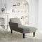 vidaXL - Chaise - longue - met - kussen - corduroy - stof - lichtgrijs