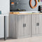 vidaXL - Garagekast - 60x51x85 - cm - massief - grenenhout - grijs - sonoma