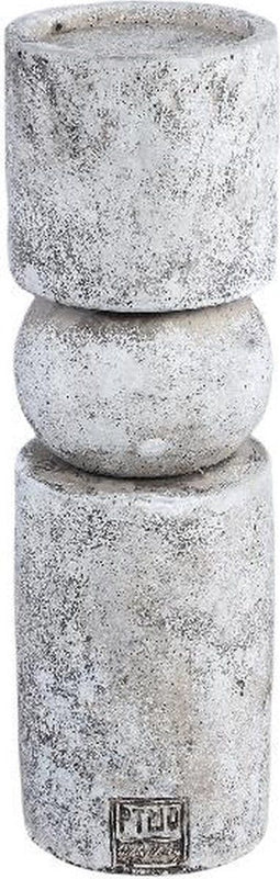 PTMD Kandelaar Tyfo - 10x10x33 cm - Cement - Wit