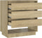 vidaXL - Dressoir - 70x41x75 - cm - bewerkt - hout - sonoma - eikenkleurig