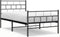 vidaXL - Bedframe - met - hoofd- - en - voeteneinde - metaal - zwart - 80x200 - cm
