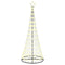 LED Kerstboom met 290 LED Warmwit 100 x 100 x 250 cm Metaal