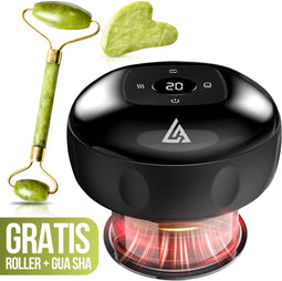 LivingBoost® - Elektrische Cupping Massage - 12 Standen en Warmtefunctie - Inclusief Gua Sha (2 stuks)