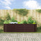 vidaXL - Tuin - Plantbed - Bruin - 320x80x81 - cm - Gegalvaniseerd - Staal