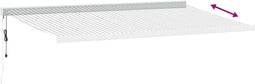 vidaXL - Luifel - uittrekbaar - 5x3 - m - stof - en - aluminium - antraciet - en - wit