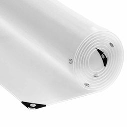 vidaXL - Doorzichtig - zeildoek - met - zeilringen - 2x8 - m - PVC