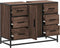 vidaXL - Wastafelkast - 80x33x60 - cm - bewerkt - hout - bruin - eikenkleurig