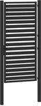 vidaXL - Tuinhek - afsluitbaar - 100x180 - cm - aluminium - zwart