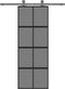 vidaXL - Schuifdeur - 76x205 - cm - gehard - glas - en - aluminium - zwart